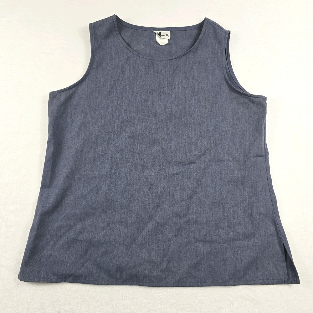 BonWorth Womens Blue Sleeveless Scoop Neck Shell Tank Top Style 30144 Size Large